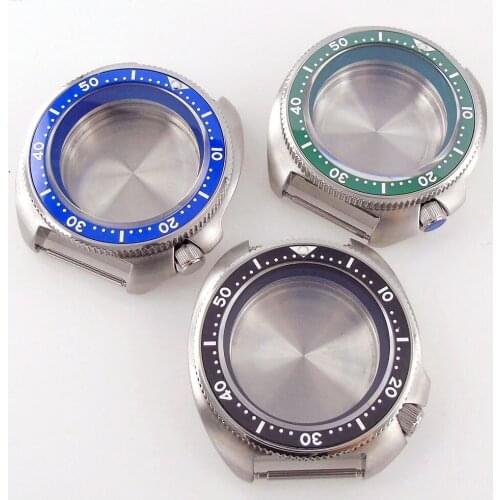 44mm Watch Case 20ATM Waterproof Sapphire Glass Ceramic bezel fit for NH35/NH36 Automatic Movement Watch Accessories