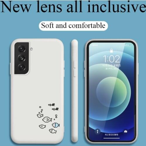 Fun Dolphin Phone Case For Samsung Galaxy S21 S20 FE S10 Note 20 10 Ultra Plus A72 A52 A42 A32 A12 A02S 4G 5G Silicone Cover