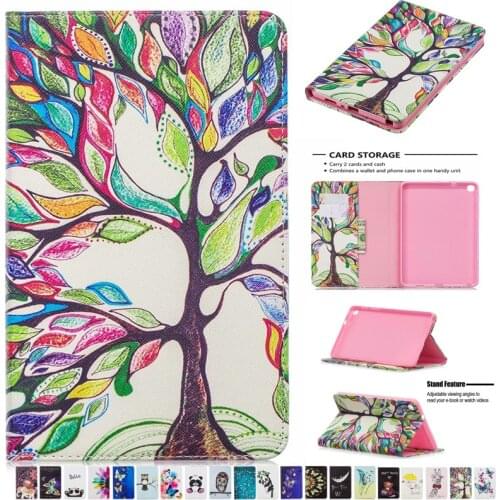 Case For samsung galaxy tab A 8.0 2019 with S Pen 8.0 SM-P200 P205 P207 Cover Funda Tablet Fashion painted Stand Shell + film
