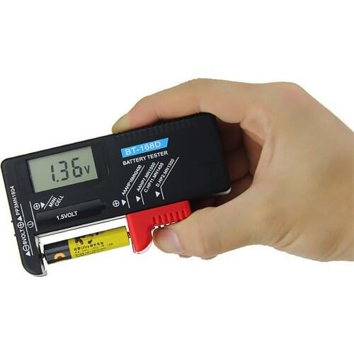 Digital Battery Tester Volt Checker for 9V 1.5V Button Cell Universal Rechargeable AAA AA C D Battery Testing Device
