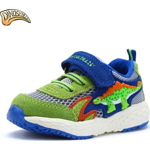 Dinoskulls kids shoes boys sport winter children shoes brands leather mesh breathable tenis infantil 3D dinosaur shoes 22-26
