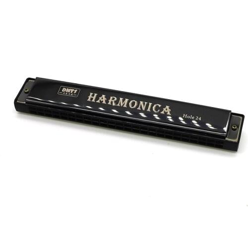 24 Holes Key of C Harmonica Chrome Color Blues Jazz Rock Folk Music Musical Instrument Harmonicas