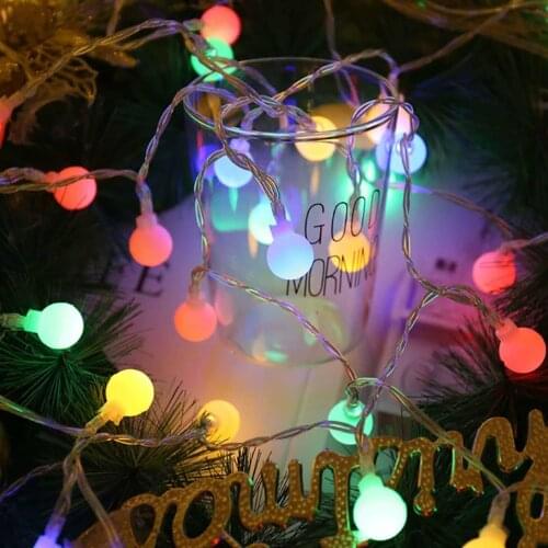 Crystal Balls Fairy Lights Waterproof 10/80LED Outdoor Starry Lights 2A 3A Battery USB Powered String Lights Decorative Lighting