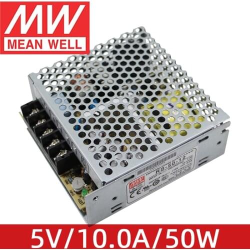 MEAN WELL RS-50-5 5V 10.0A 50W High Quality meanwell AC/DC 50W Single Output Switching Power Supply