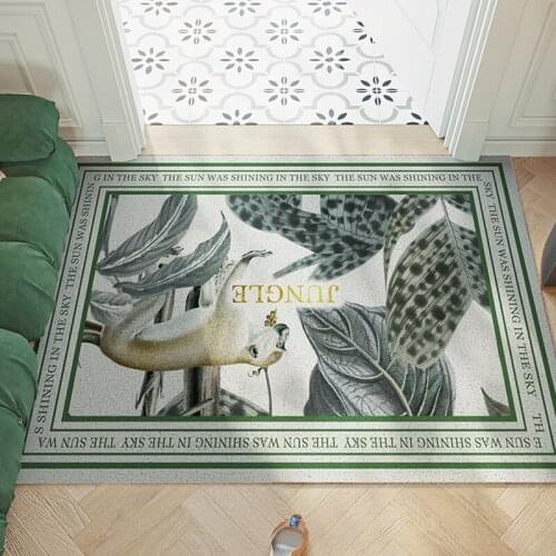 European Design Home Doormat Bedroom Bath Kitchen Living Room Carpet PVC Anti-slip Mat Custom Silk Loop Hallway Entrance Doormat