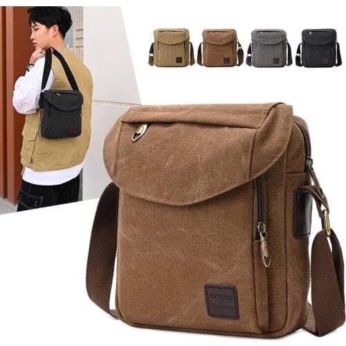 Small Canvas Shoulder Bag For Men 2021 Lightweight Designer Messenger Bag High Quality Travel Tote Bag Versatile Briefcase Sac
