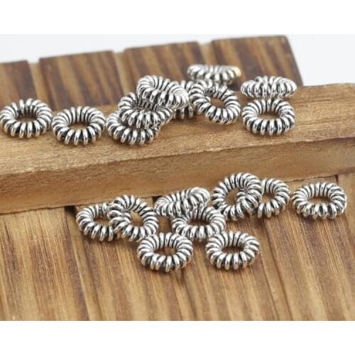 Handmade Small 925 silver jewelry spacers sterling silver Beads jewelry findings tibetan malas markers malas spacers