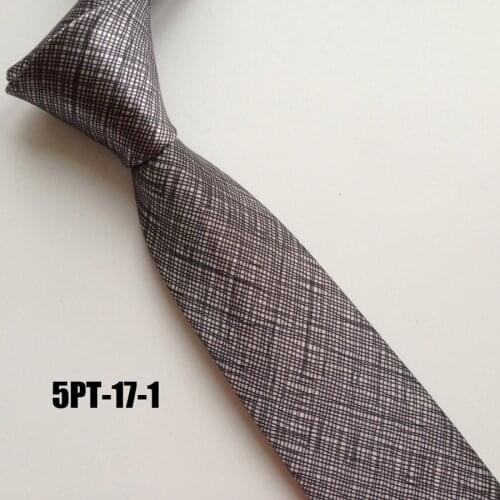 5cm Fashion Men Narrow Ties Casual Polyester Neck Tie Solid Gray Gravata