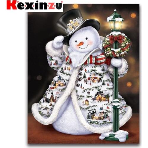 Kexinzu Full 5D DIY Square/Round Diamond Painting" Cartoon Snowman" 3D Embroidery Cross Stitch Mosaic diamondpainting Gift