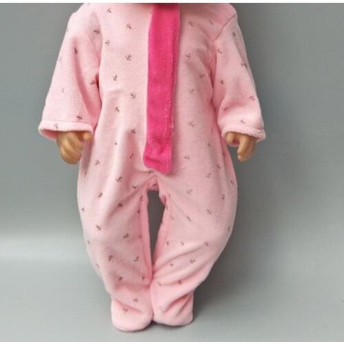 Doll clothes for baby dolls clothes pink hoodie jumpsuit for 18" 43cm baby doll outfit accessory children gifts