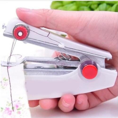 Hot Sale Mini Sewing Machine Portable Manual Stitch Fabric Handy Needlework Tool DIY