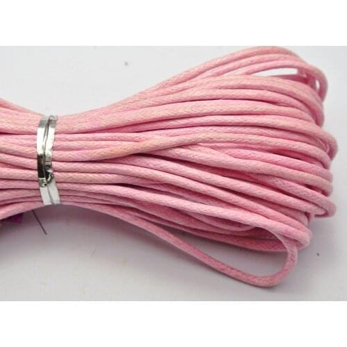 Pink 30 Meters Beading Cord 2mm Waxed Cotton Jewelry String Thread Line jewelry decorative diy accessories