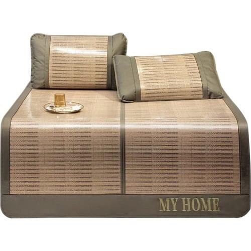 Foldable bamboo mat summer naked sleeping ice silk single double straw mattresses twin king queen full size tatami mattress