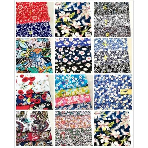 Pure cotton cotton printed cloth fresh small broken flower pastoral womens and childrens clothing fabric