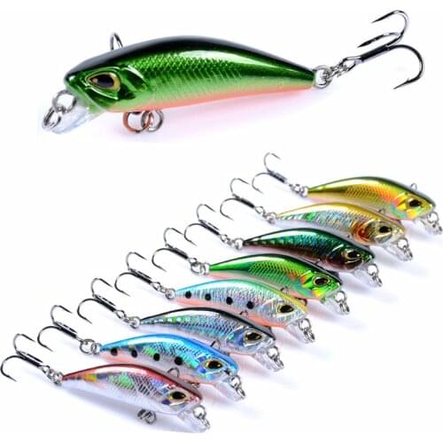 Sinking minnow Fishing Lure Wobblers Hard Artificial Bait 4.7cm 3.8g 3D Eyes Jerkbait Crankbait Bass Pike Plastic Baits Fishing Tackle