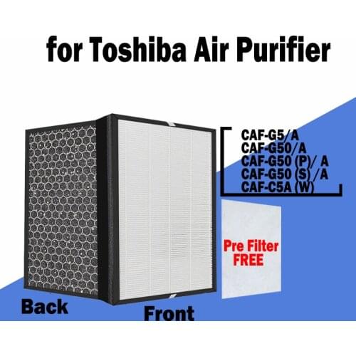 Hepa Carbon Composite Filter for Toshiba CAF-G5A CAF-G5 CAF-G50 (P) A CAF-G50 CAF-G50A CAF-C5A CAF-C5A (W) Air Purifier