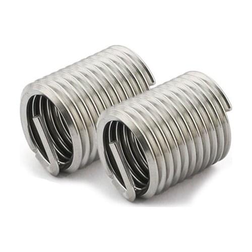 20PC 304 Stainless Steel Coiled Wire Screw Thread Inserts M16*1.5/2*1/1.5/2/2.5/3D Screw Bushing Self Tapping Thread Repair Tool