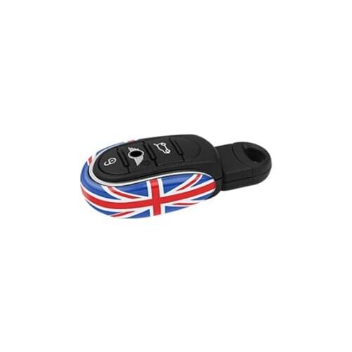 1PCS Auto Styling Alloy Key Case Cover Chain Red Union Jack fit for MIN F54 F55 F56F57F60 Clubman Countryman Car Accessories Key