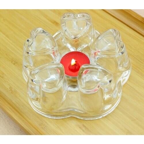 1PC Heat resistant glass heart heating base crystal warmer for tea Kung Fu tea accessories insulation J1076
