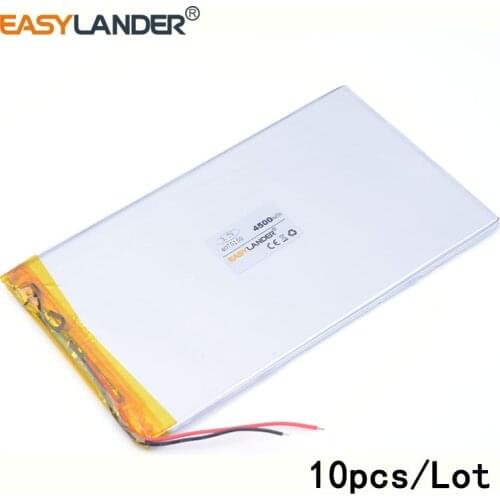 10pcs /Lot 4500 mah 4075150 3.7v lithium Li ion polymer 9 inches tablet battery domestic the built-in rechareable battery