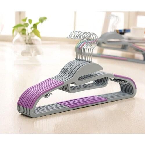 10pcs/lot Seamless thicker longer section hanger, non-slip clothes hangers magic stays clothes hanger MZ 005
