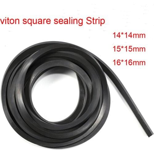 14mm 15mm 16mm Fluoride rubber square sealing Strip Fluorine tape FKM Viton FPM bar fluorelastomer fluoroether rubber flat bar