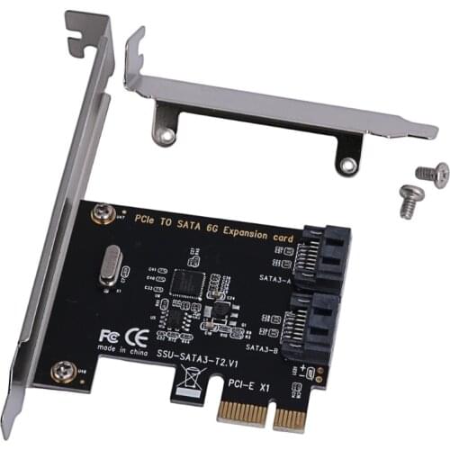 PCIe PCI Express to SATA3.0 2-Port SATA III 6G Controller Expansion Card Adapter