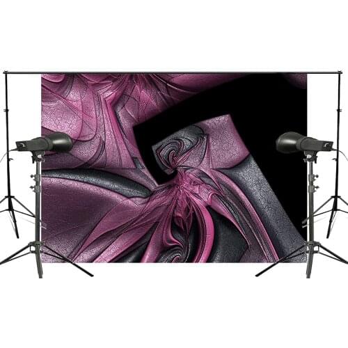 Abstract Pattern Photography Background Dimensional Black Purple Backdrops Art Photo Studio Backdrop 7x5ft