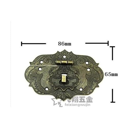 Antique antique vintage style Decorate Jewelry Gift Wooden Box Hasp wooden hasp lock Zinc alloy clasp A26