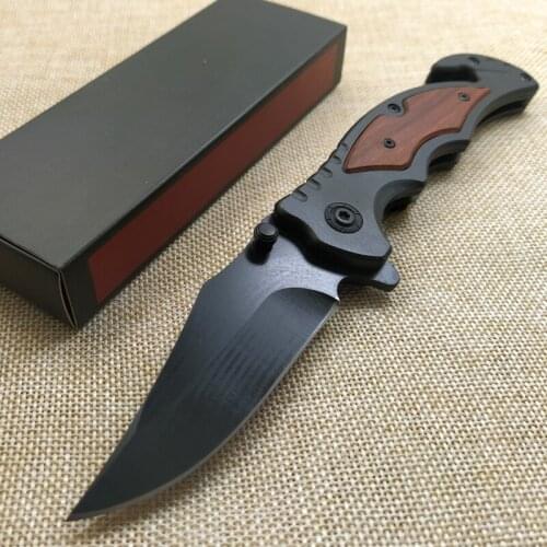 Damascus Knives Tactical Folding Knife Tactical Hunting Survival 7CR17MOV Pocket Knives Utility Camping Outdoor Combat Knife EDC