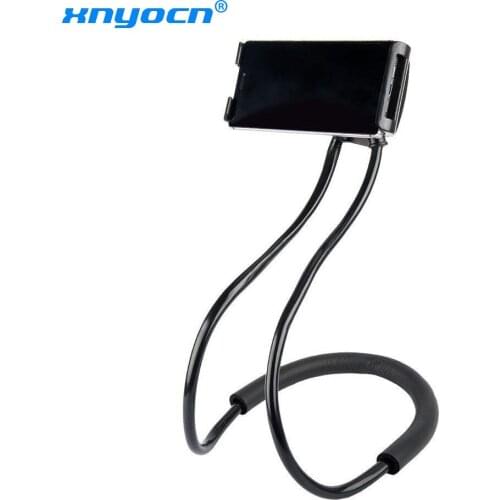 Xnyocn Lazy Neck Tablet Stands Holder for IPhone X 8 Desk 360 Degree Rotation Mobile Phone Mount Bracket Cell Phone Holder Stand