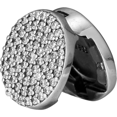 DIY Fits for Pandora Charms Bracelets Dazzling Elegance Clip Beads with Clear CZ 100% 925 Sterling-Silver-Jewelry Free Shipping