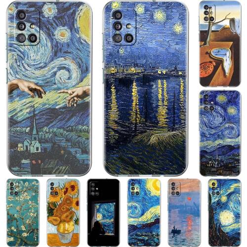 Van Gogh Aesthetics Case For Samsung Galaxy A51 A21s A52 A71 A12 A31 A41 A32 A02s M31 A11 A72 M51 M30s Transparent Phone Cover
