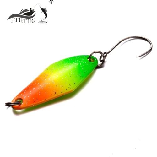 LTHTUG Pesca Isca Artificial Bait Trout Spoon 1.8g 29mm Metal Fishing Lure Copper Spoon Lure For Trout Perch Pike Salmon Chub