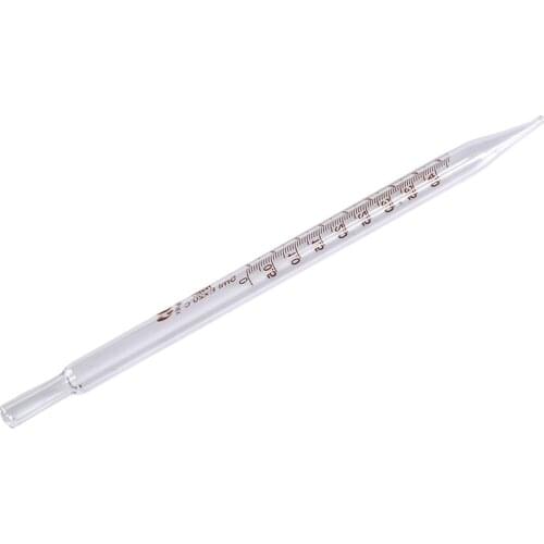 Transfer Pipettes Glass Graduated Pipette without Rubber Bulb Lab Chemistry Dropper Dispensing 5ml 10ml