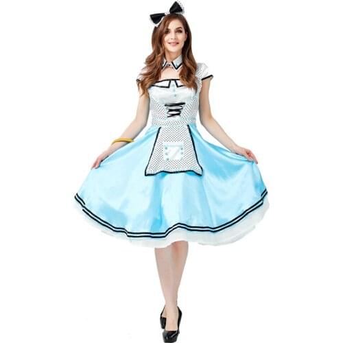 Medieval Maid Dress Country Style Farm Maid Witch Costume Cosplay Halloween Costumes For Women