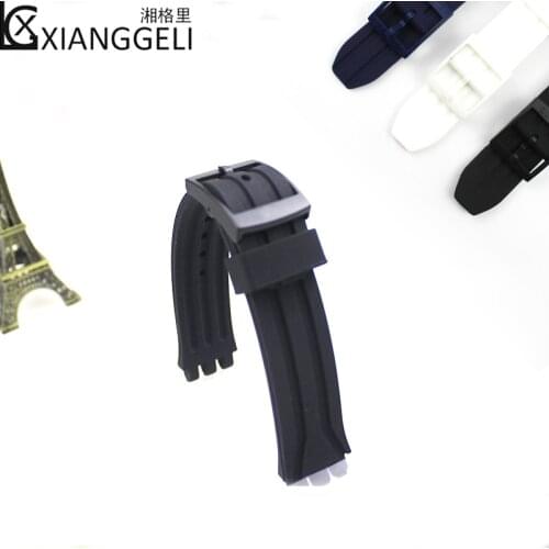 Watch Accessories 18mm Silicone Strap For Swatch Series SUIB400 402 401 SUIK400 Mens Watch Band