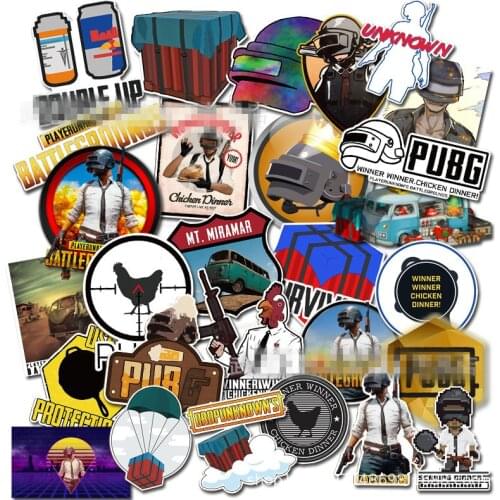 29pcs Mixed funny stickers for kids Home decor waterproof laptop sticker PUBG Game Poster Winner Winner Chicken Dinner sticker