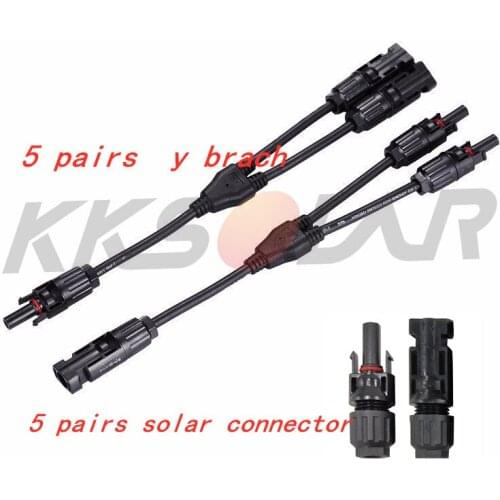 5Pair MCY2 Y Branch connector mcy201 Terminals 2 Male 1 Female and 2 Female 1 Male Solar Panel Cable Branch Connector