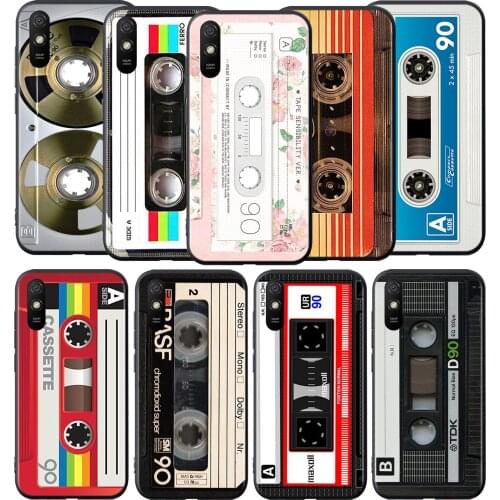 Vintage Magnetic Tape Silicone Cover For Xiaomi Redmi 9 9T 9C 8 7 6 Pro 9AT 9A 8A 7A 6A S2 5 5A 4X Plus Phone Case