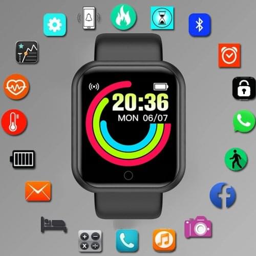 Waterproof Digital Smart 1.44 inch sport watch Men watches digital led electronic wristwatch Custom wallpaper wristwatch Women