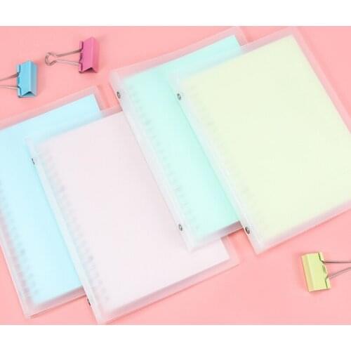 Factory Sell 20/26 Holes A5 B5 40 Sheets Hard Cover Loose Leaf Notebook with Line Pages