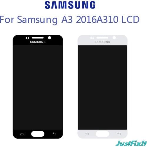 For SAMSUNG Galaxy A3 2016 A310 A310F SM-A310F LCD Display With Touch Screen Digitizer Assembly 100% Tested 4.7'' SUPER AMOLED