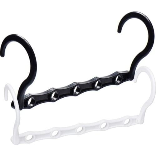 1/5pcs Clothes Hanger Multi-port Support Circle Clothes Drying Racks 9 Hole Rotating Multifunction Plastic Scarf Storage Rack