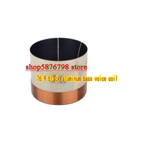 1pcs 76.9mm 8ohm Round wire speaker bass voice coil BASV Black Woofer voice coil