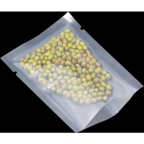 500Pcs Open Top Clear Nylon Vacuum Seal Tear Notch Packaging Bag Heat Sealing Pouches Dried Meat Bean Storage Bag