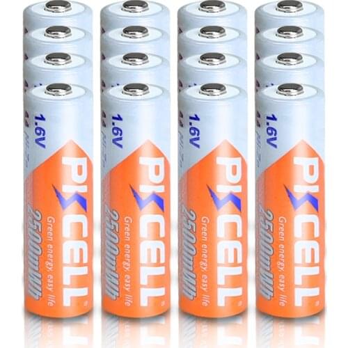 16PCS x 4Pack PKCELL 1.6v AA NI-ZN battery Rechargeable batteries 2500mWh 2A battery aa rechargeable For Camera
