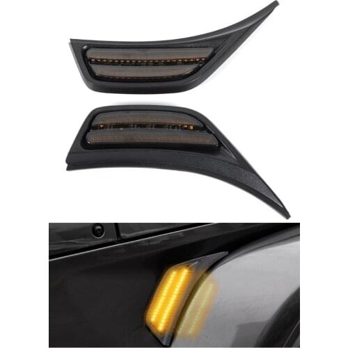 2Pcs Car Side LED Turn Singal Light Replacemnt Fender Fit For Jeep Wrangler JL JT 2018-2020 No Drill