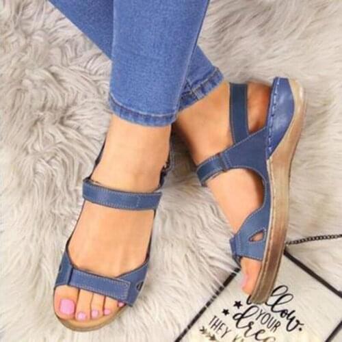 2021 New Women Sandals Soft Three Color Stitching Ladies Sandals Comfortable Flat Sandals Open Toe Beach Shoes Woman Footwear