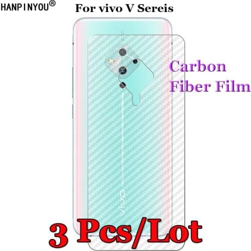 3 Pcs/Lot For vivo V17 V19 Neo V15 Pro 3D Non-slip Clear Carbon Fiber Back Film Screen Protector Protective Sticker